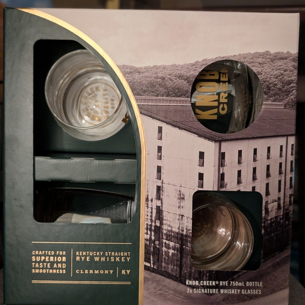 Brand new! Knob Creek Gift Set 4 Rock Glasses